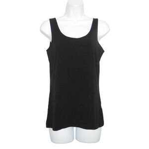 Felina Tank Top‎ Womens L M Black Reversible Scoop Neck V-Neck Sleeveless Casual